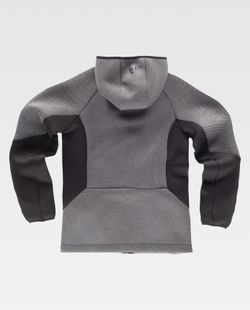 Sudadera combinada con capucha y manga Gris / Negro