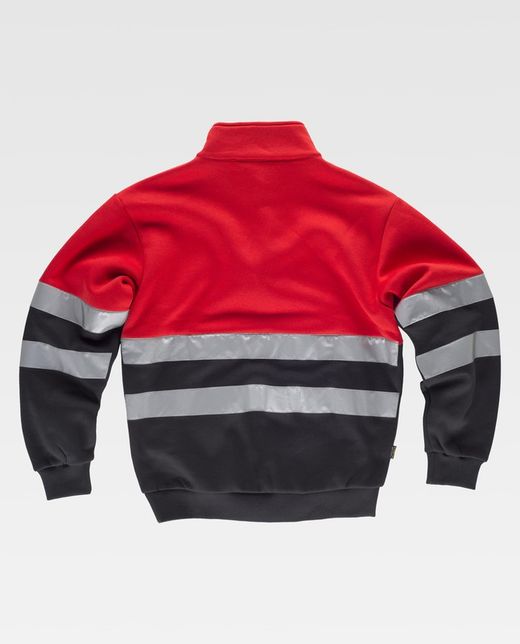 Sudadera con cintas reflectantes  Rojo / Negro