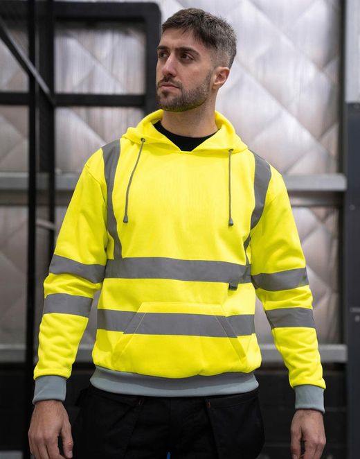Sweat à capuche haute visibilité en liège