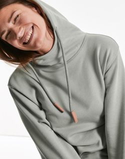Sudadera con capucha de cuello alto Orgánica