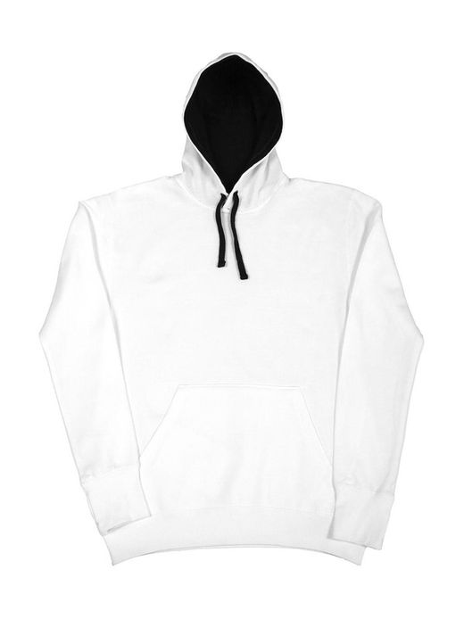 Felpa con cappuccio a contrasto da donna