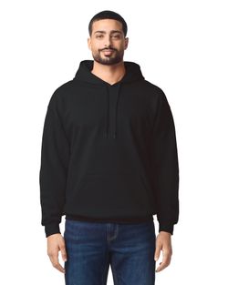 Kapuzensweatshirt mit Rundhalsausschnitt Midweight Softstyle