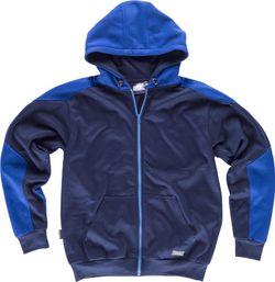 Sudadera con capucha y cremallera completa Marino / Azulina