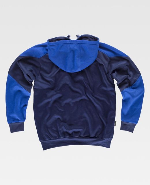 Felpa con cappuccio full zip con dettagli a contrasto Blu navy