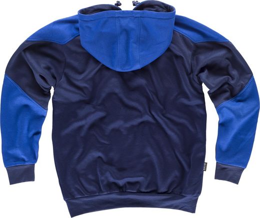 Felpa con cappuccio full zip con dettagli a contrasto Blu navy