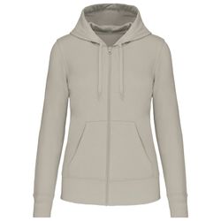 Umweltfreundliches Kapuzensweatshirt mit Reißverschluss Damen