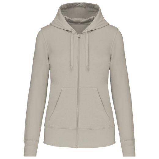 Umweltfreundliches Kapuzensweatshirt mit Reißverschluss Damen