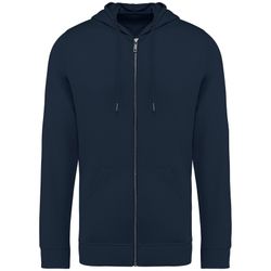 Eco-friendly men's modal full zip hooded sweatshirt