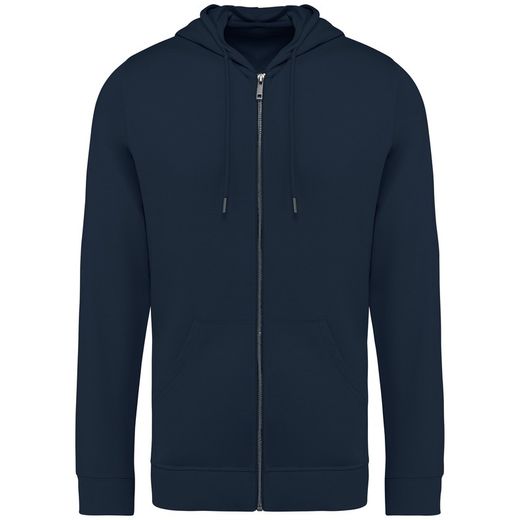 Eco-friendly men's modal full zip hooded sweatshirt