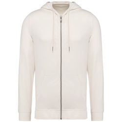 Eco-friendly men's modal full zip hooded sweatshirt