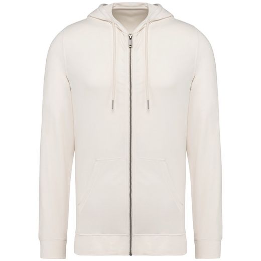Eco-friendly men's modal full zip hooded sweatshirt