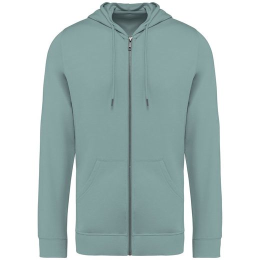 Eco-friendly men's modal full zip hooded sweatshirt