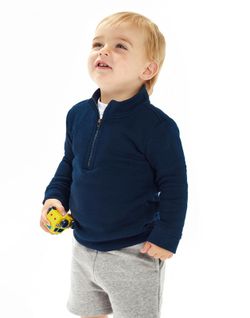Sudadera con cremallera 1/4 para bebés