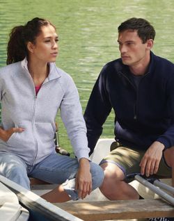 Premium-Sweatshirt mit durchgehendem Reißverschluss