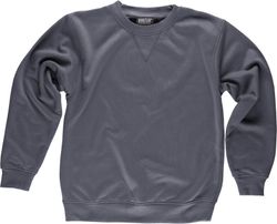 Sudadera cuello caja con puños y cintura elásticos Gris