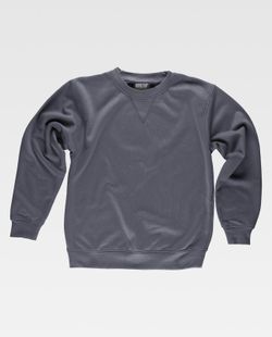 Box-Neck-Sweatshirt mit elastischer Taille und Manschetten Grau
