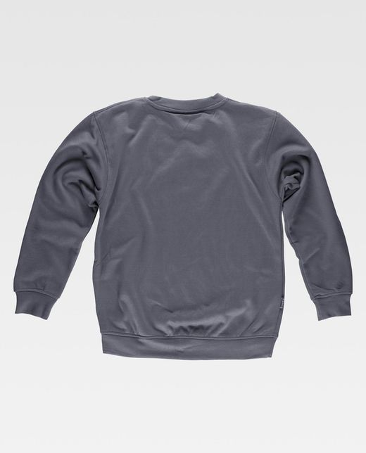 Box-Neck-Sweatshirt mit elastischer Taille und Manschetten Grau