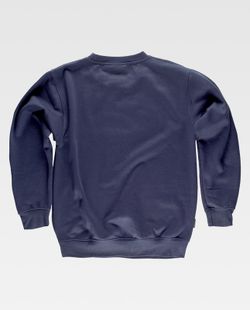 Sweatshirt mit Rundhalsausschnitt, elastischer Taille und Bündchen Navy