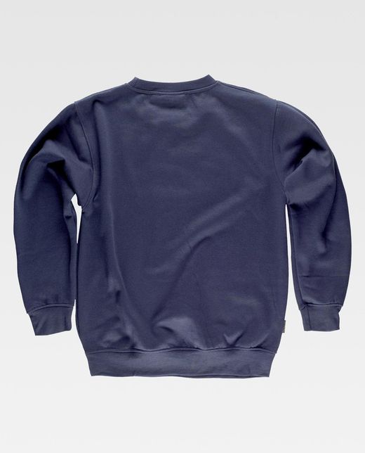 Sweatshirt mit Rundhalsausschnitt, elastischer Taille und Bündchen Navy