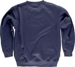 Sweatshirt mit Rundhalsausschnitt, elastischer Taille und Bündchen Navy