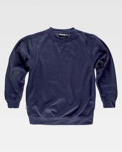 Sweatshirt mit Rundhalsausschnitt, elastischer Taille und Bündchen Navy