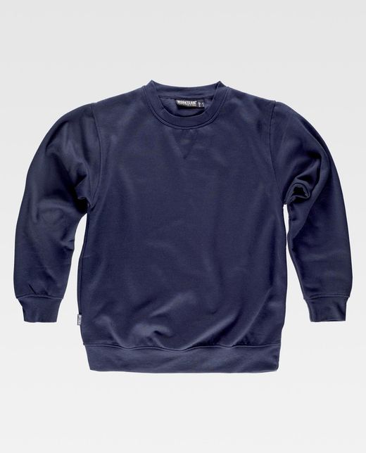 Sweatshirt mit Rundhalsausschnitt, elastischer Taille und Bündchen Navy