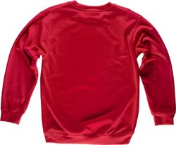 Boxhals-Sweatshirt mit elastischen Bündchen und Taillenrot