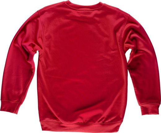Boxhals-Sweatshirt mit elastischen Bündchen und Taillenrot