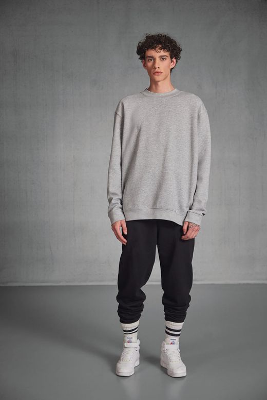 Crew Neck Sweatshirt Set In