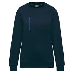 Day To Day Unisex-Sweatshirt mit kontrastfarbener zip Tasche