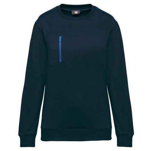 Day To Day Unisex-Sweatshirt mit kontrastfarbener zip Tasche