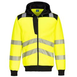 Sudadera de alta visibilidad con capucha cremallera PW3