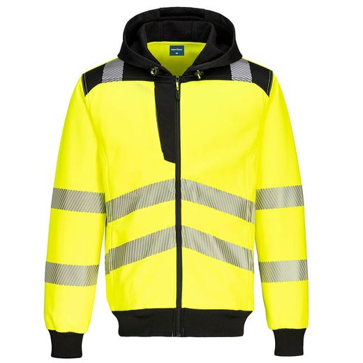 Sudadera de alta visibilidad con capucha cremallera PW3