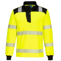Sudadera de alta visibilidad PW3 con cremallera 1/4