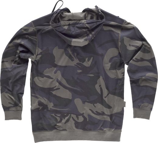 Sweat à capuche camouflage, combiné avec camouflage noir gris noir