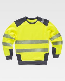 Sudadera de color Amarillo A.V.+Gris Oscuro | FLÚOR