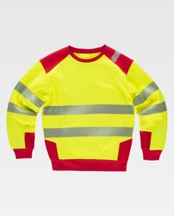 Sudadera de color Amarillo A.V.+Rojo | FLÚOR