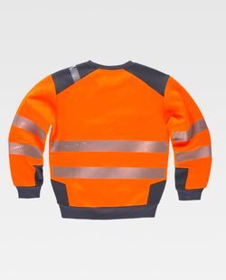 Sudadera de color Naranja A.V.+Gris Oscuro | FLÚOR