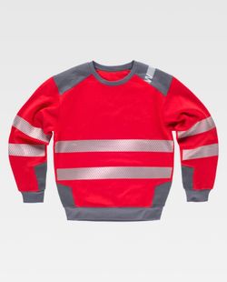 Sudadera de color Rojo+Gris Oscuro | FLÚOR