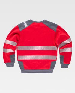 Sudadera de color Rojo+Gris Oscuro | FLÚOR