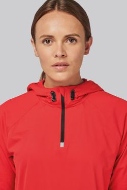 Sudadera deportiva capucha 1/4 cremallera