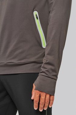Sudadera deportiva capucha 1/4 cremallera