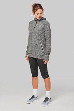 Sudadera deportiva capucha 1/4 cremallera