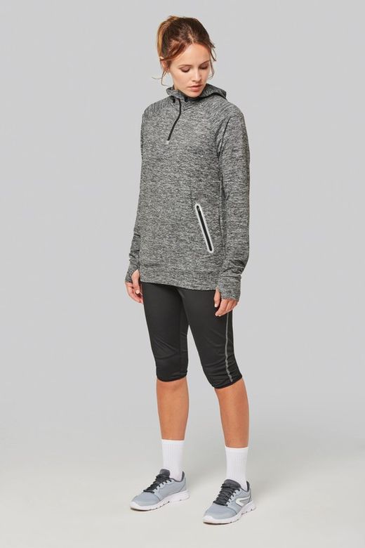 Sudadera deportiva capucha 1/4 cremallera