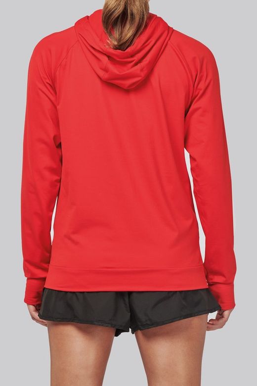 Sudadera deportiva capucha 1/4 cremallera