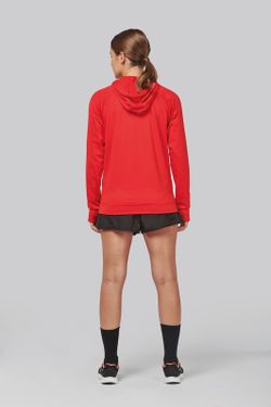 Sudadera deportiva capucha 1/4 cremallera