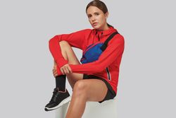 Sudadera deportiva capucha 1/4 cremallera