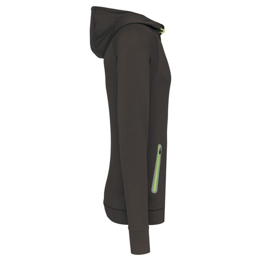 Sudadera deportiva capucha 1/4 cremallera