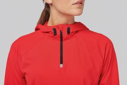 Sudadera deportiva capucha 1/4 cremallera