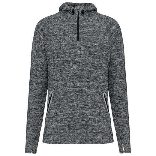 Sudadera deportiva capucha 1/4 cremallera